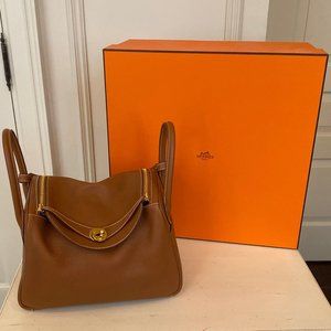 Hermes Lindy 30cm in Gold